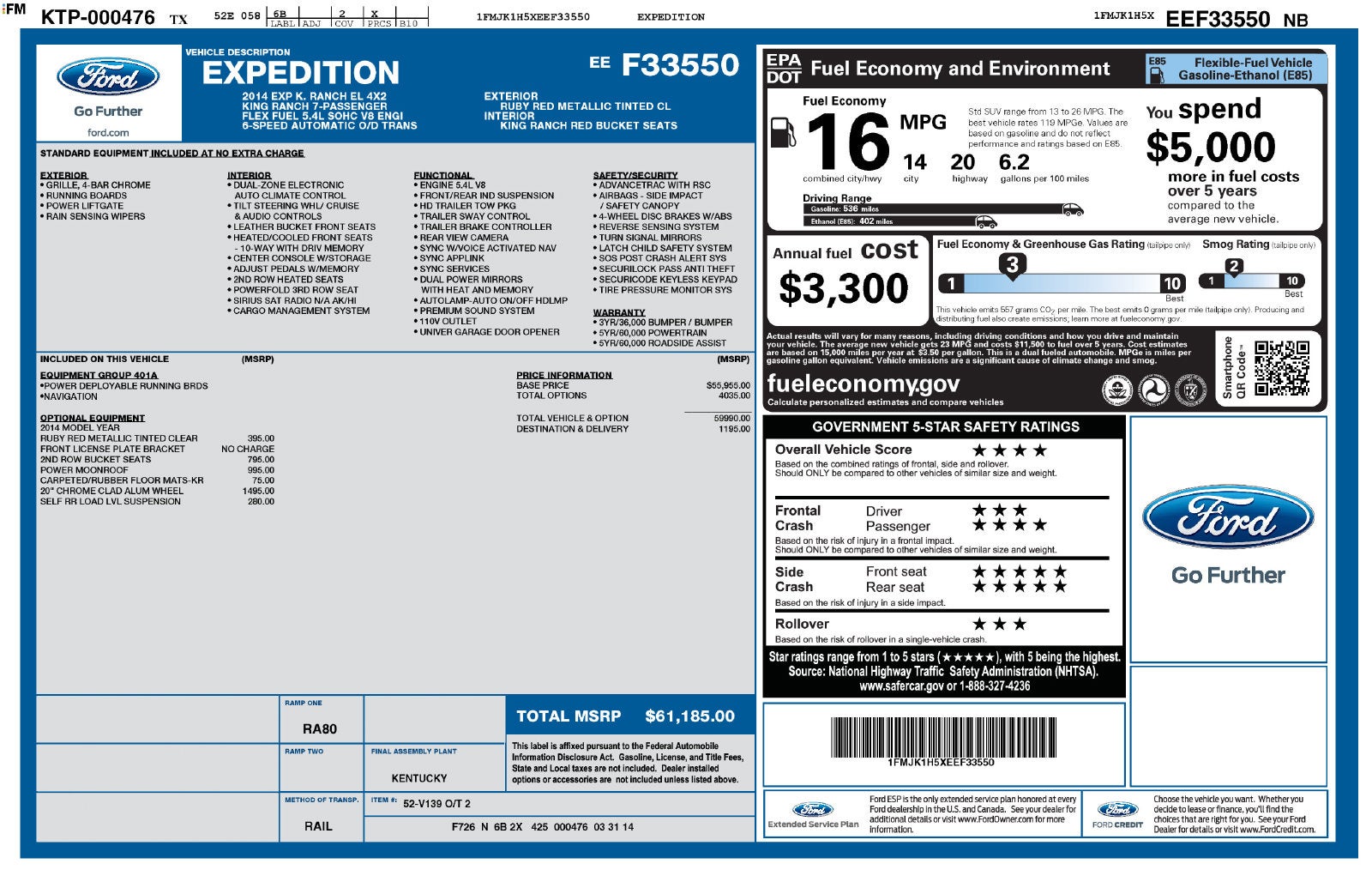 2014 Ford Expedition EL King Ranch
