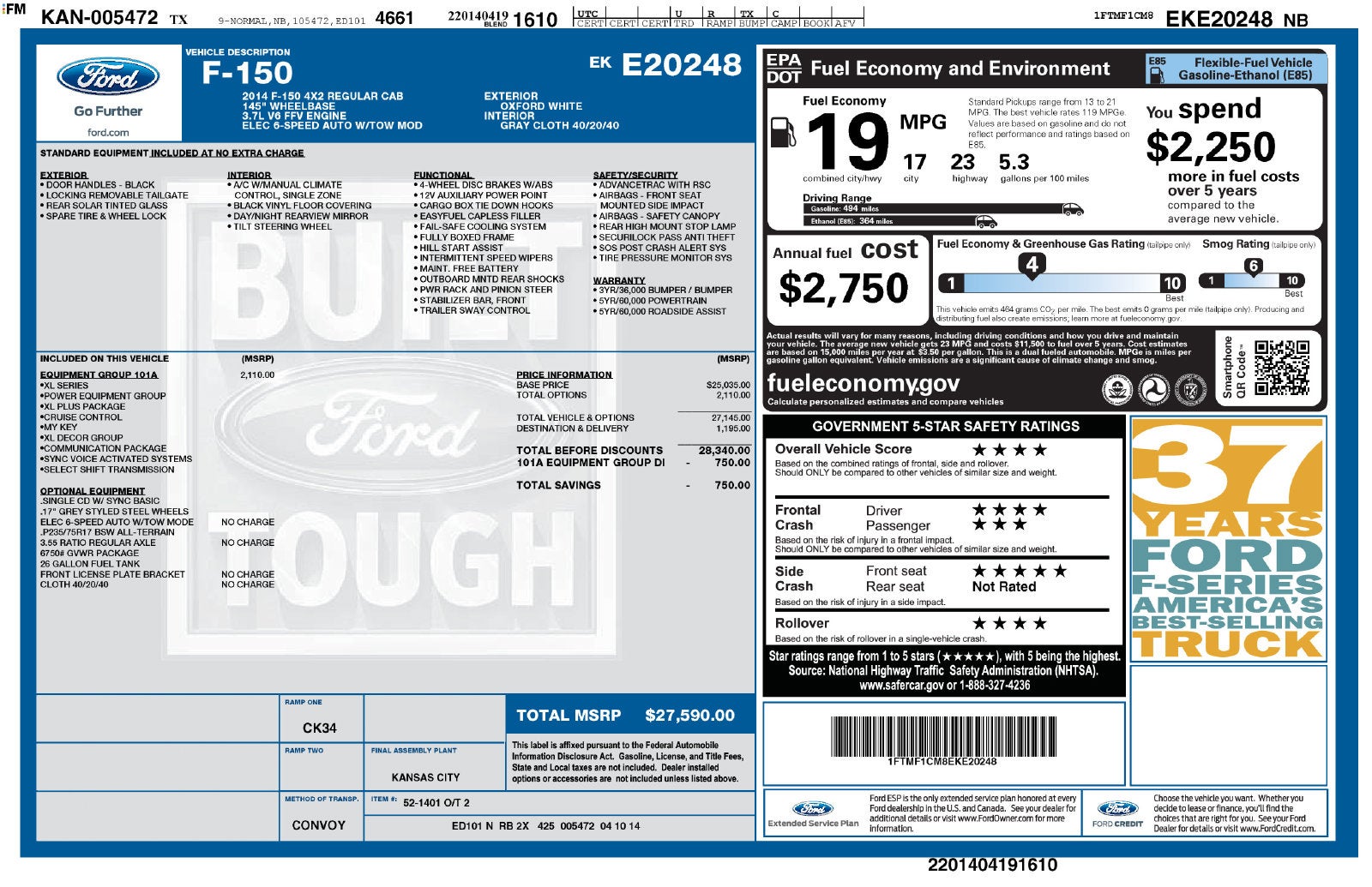 2014 Ford F-150 XL