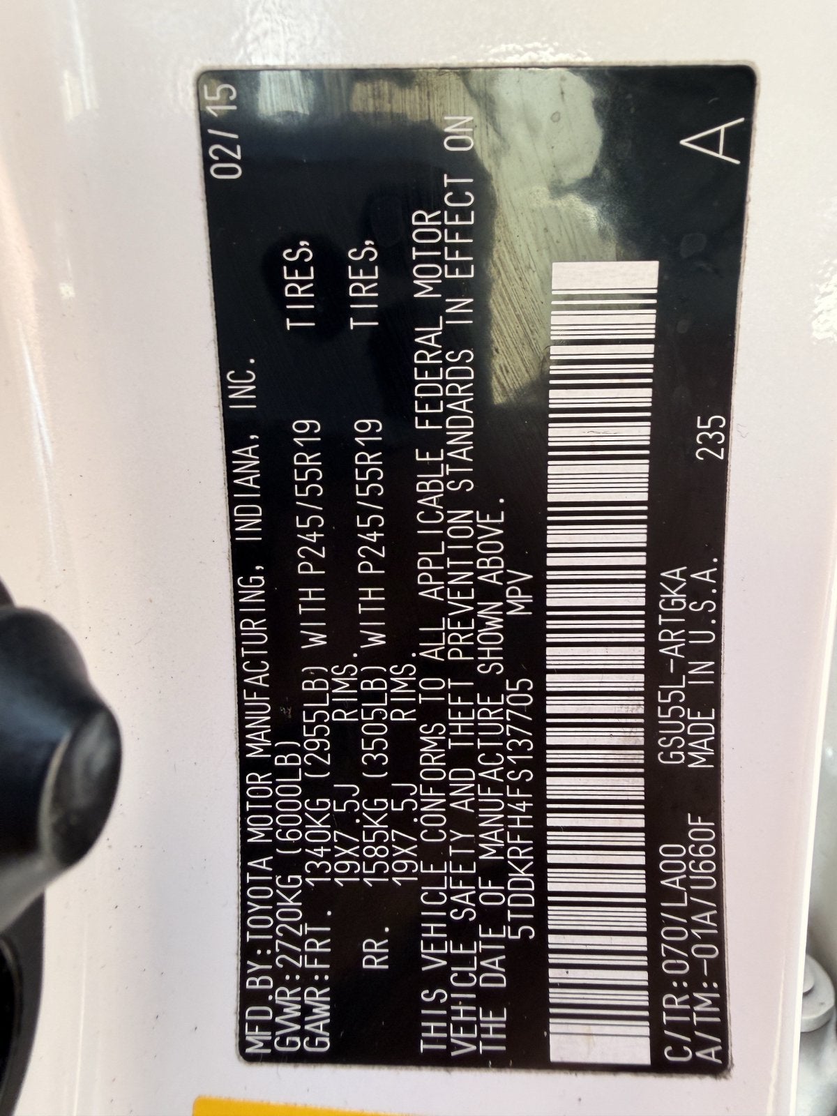 2015 Toyota Highlander Limited Platinum V6
