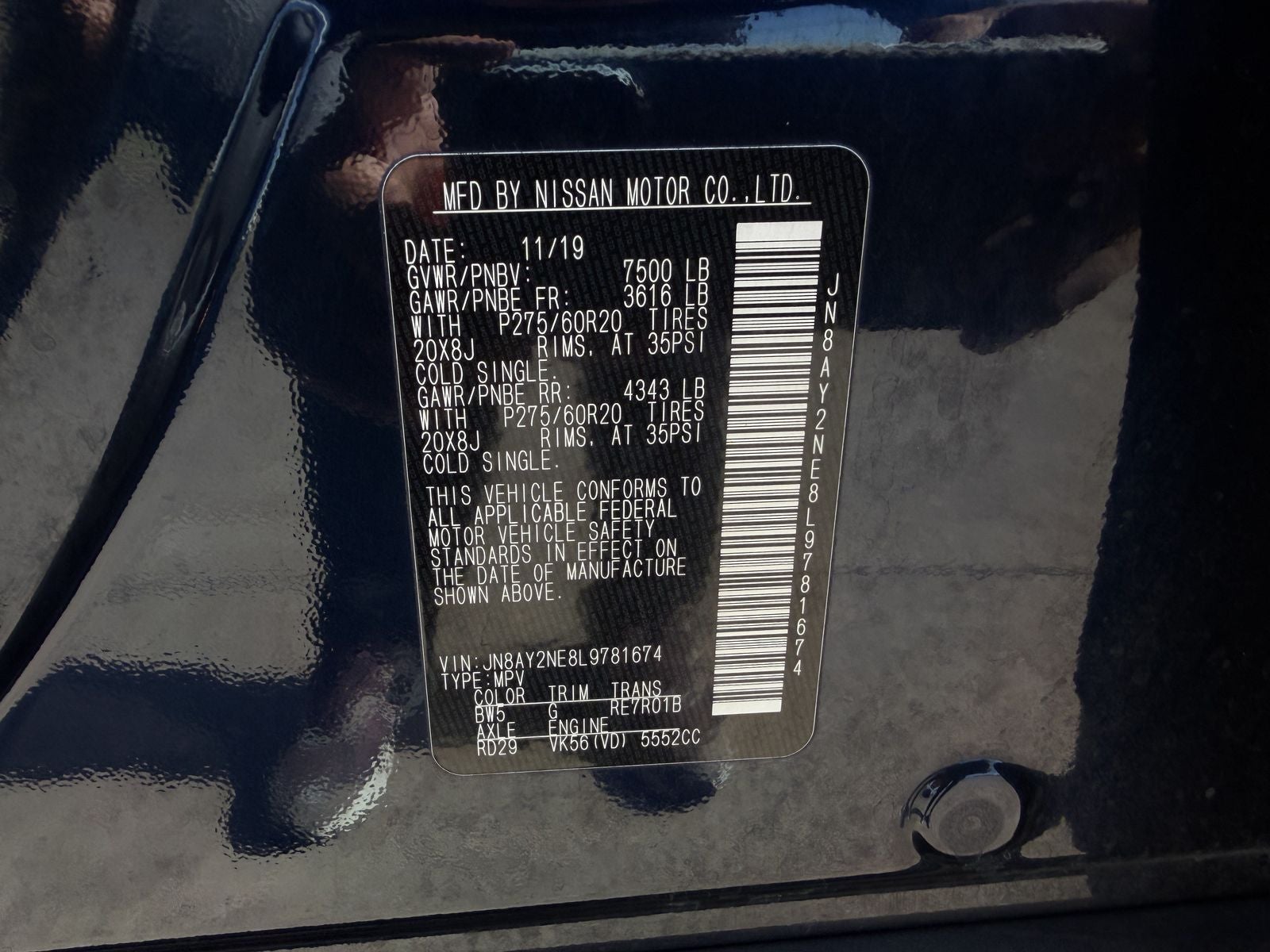 2020 Nissan Armada Platinum