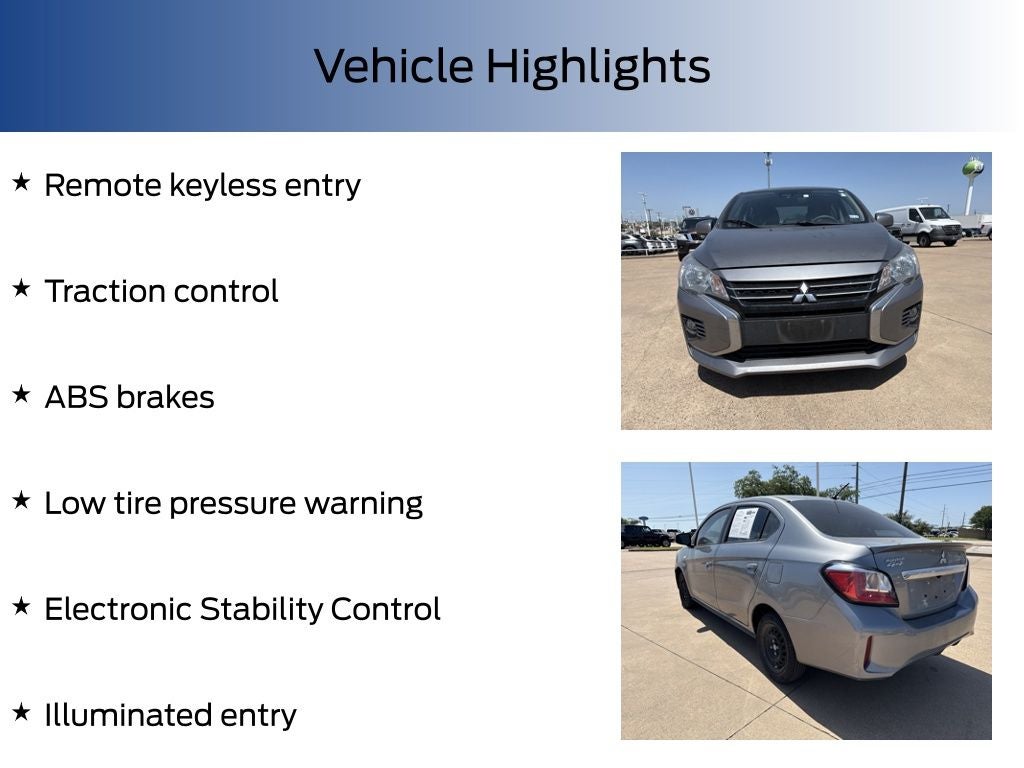 2022 Mitsubishi Mirage G4 ES